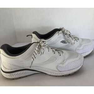 Easy Spirit 7.5 WW Sehugs 2 Womans White with Blue Trim Walking Athletic